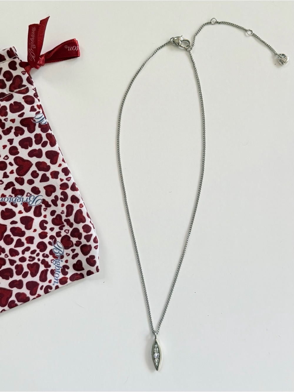 BRIGHTON Contempo Ice Reversible Petite Necklace Swarovski Crystal Marquise